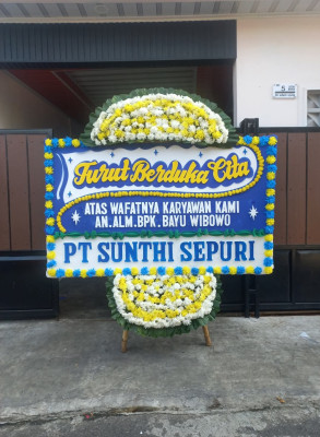 Papan Bunga Duka di Karang Baru